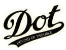 'Devoid Of Trouble' DOT Flag & Scroll Helmet Sticker - Funny Motorcycle Decal